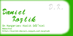 daniel kozlik business card